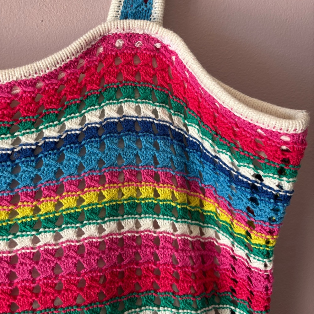 Colorful Crochet Mini Dress - Picture 3 of 5
